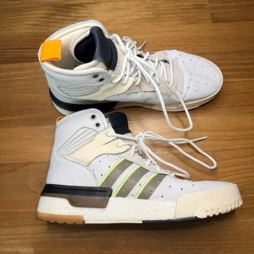 adidas Rivalry RM Cream White Boost High Top Sneakers Men's 9 F34142 Rare